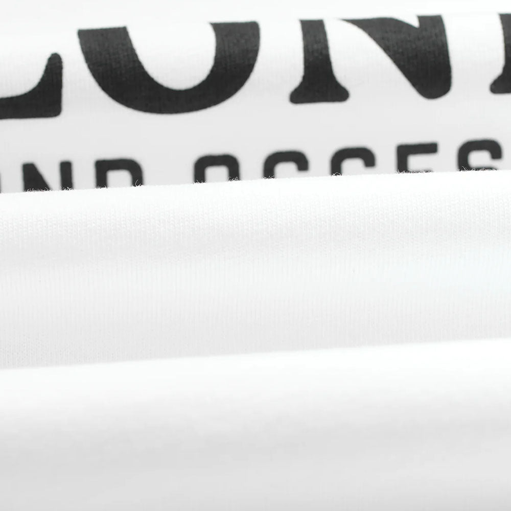 Wax London Milton SS Stacked Text White Tee