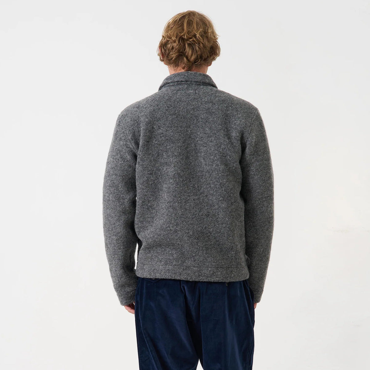 Universal Works Wool Fleece Grey Marl Uniform Jacket