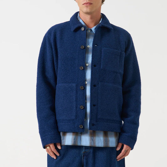 Universal Works Wool Fleece Indigo Uniform Jacket