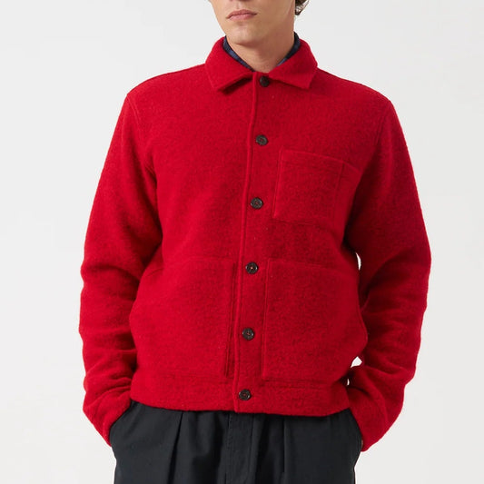 Universal Works Wool Fleece Scarlet Red Uniform Jacket