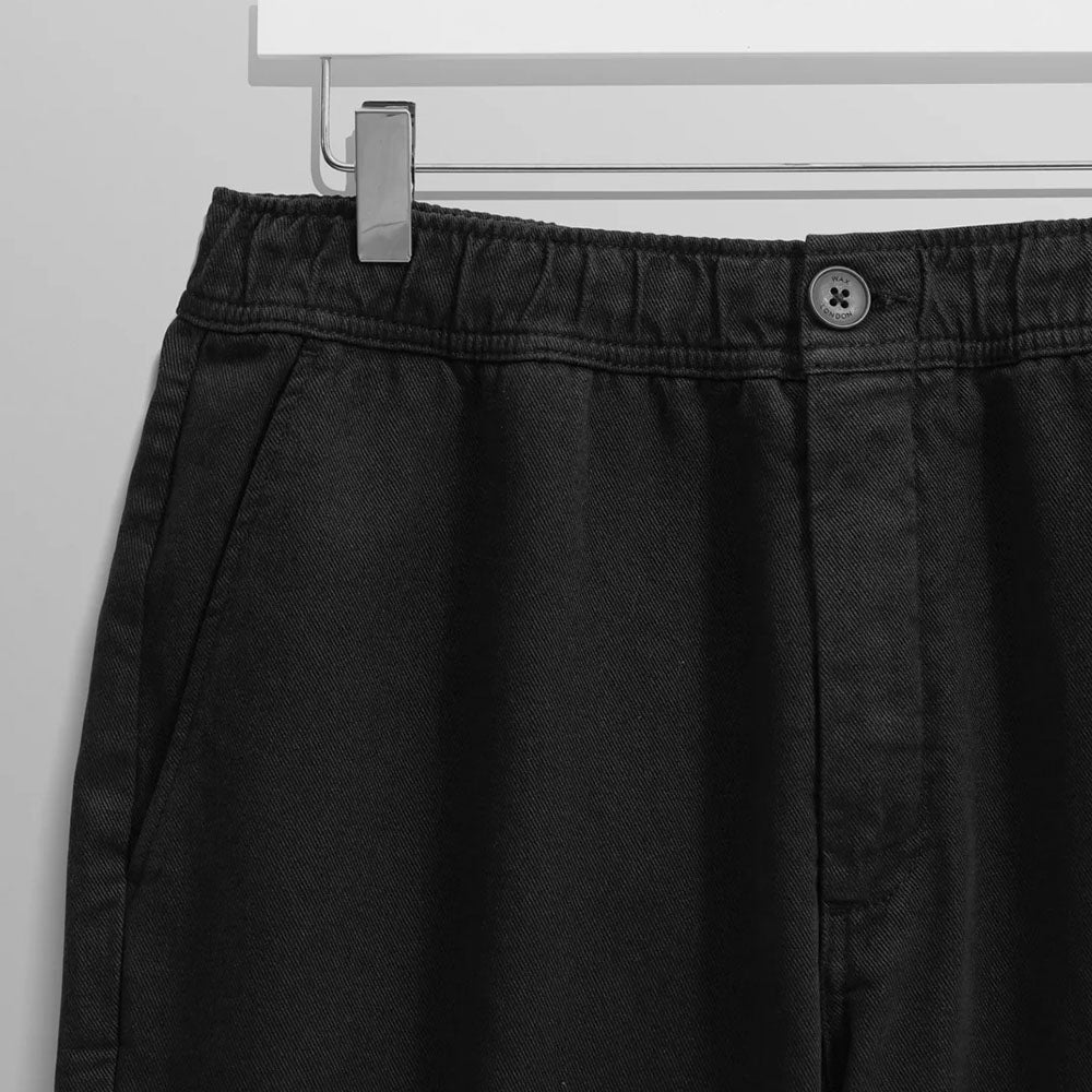 Wax London Kurt Cotton Twill Black Trouser