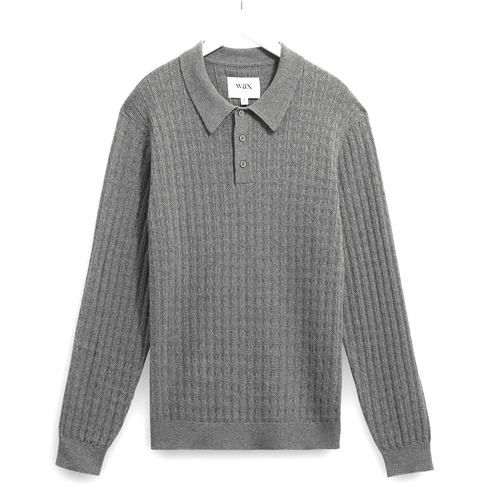 Wax London Oban Diamond Stripe Grey Knit