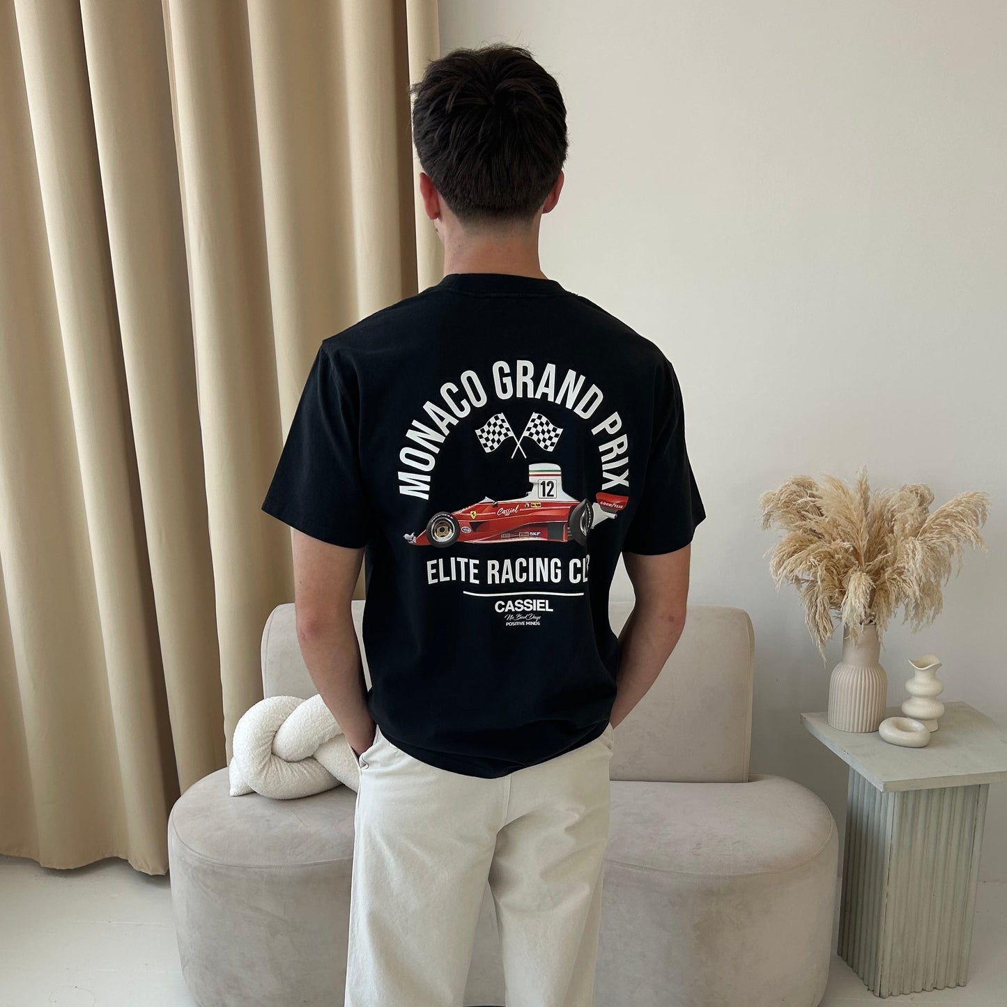 Cassiel Clo Monaco Grand Prix Faded Black Tee