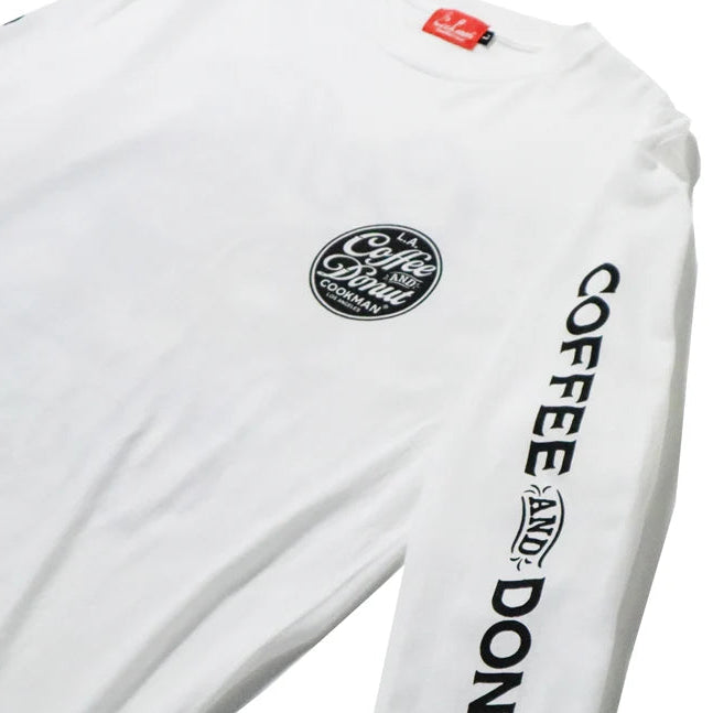 Cookman LS Coffee & Donut White Tee