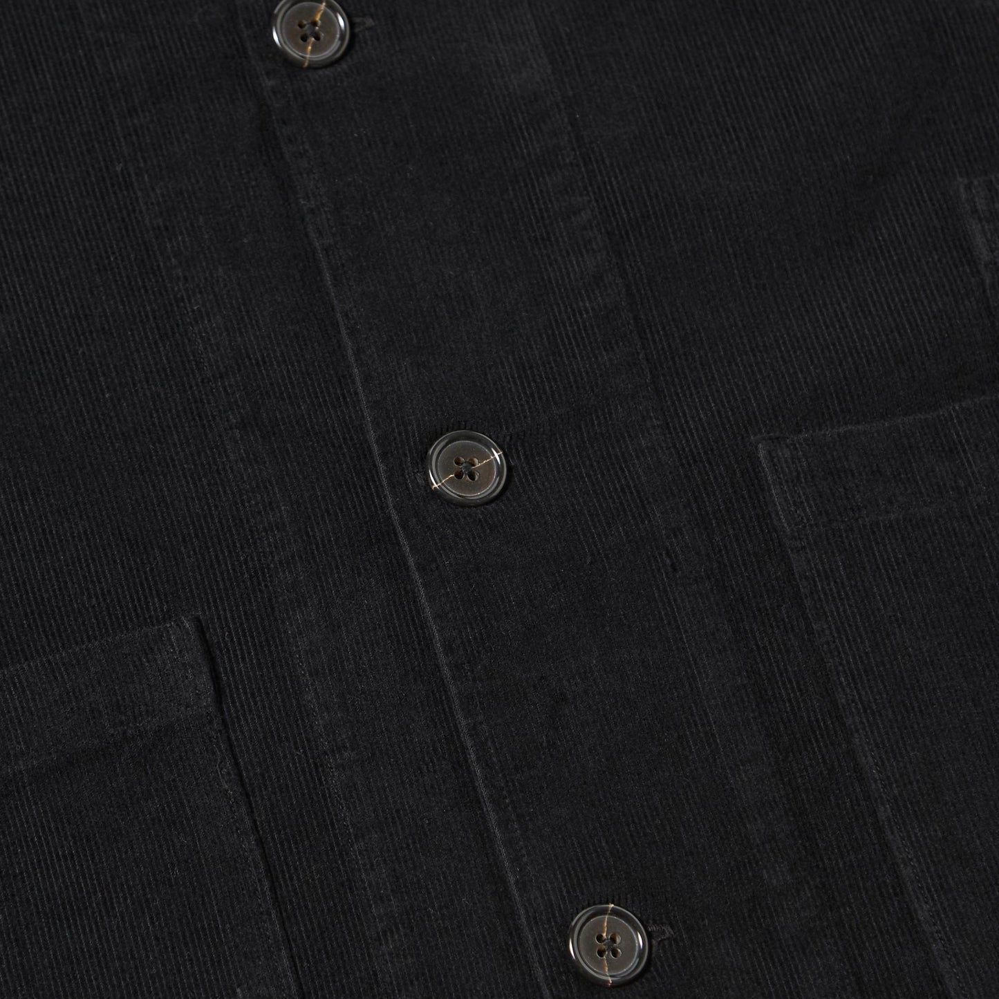 Universal Works Bakers Fine Cord Black Overshirt