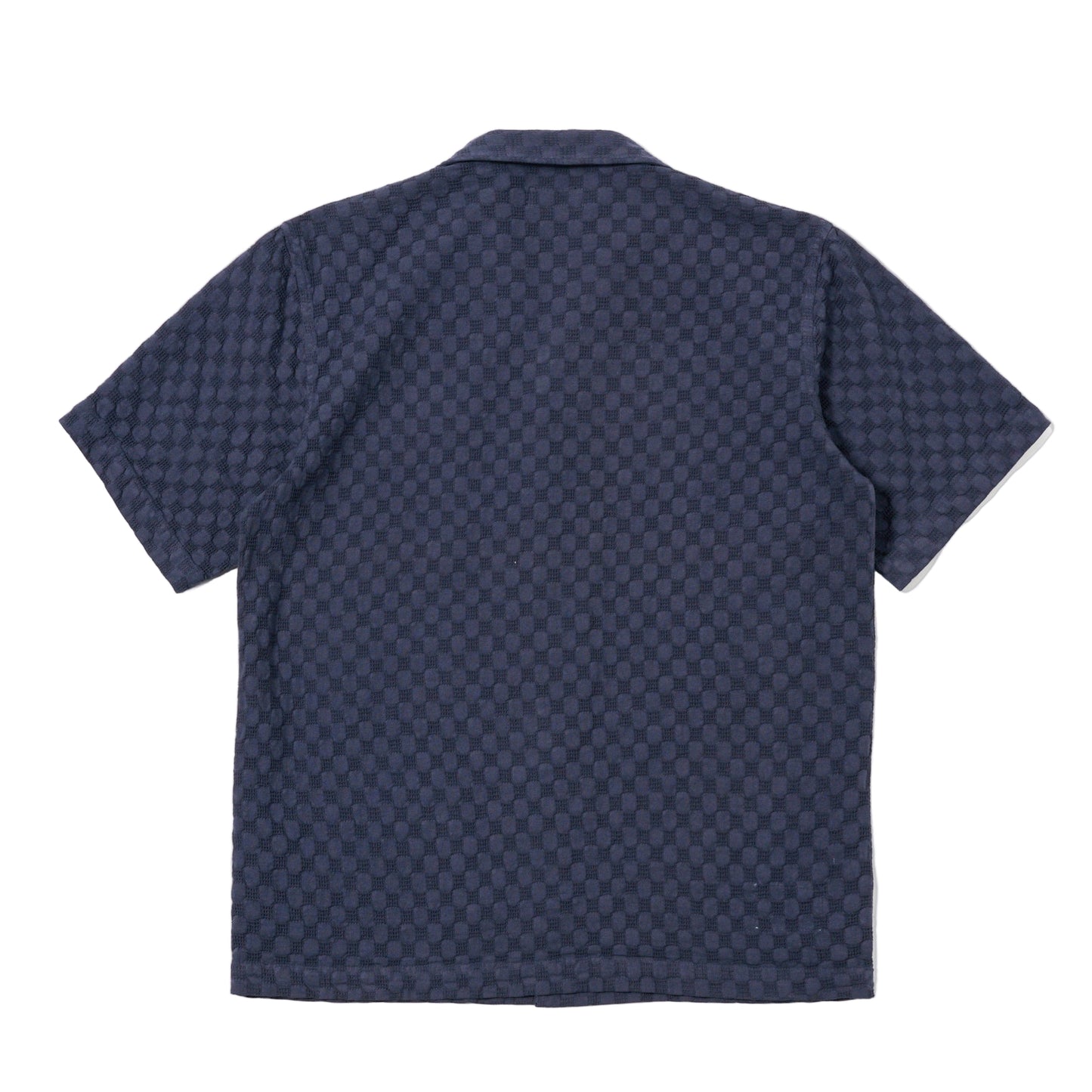Universal Works Dot Waffle Road Navy Shirt