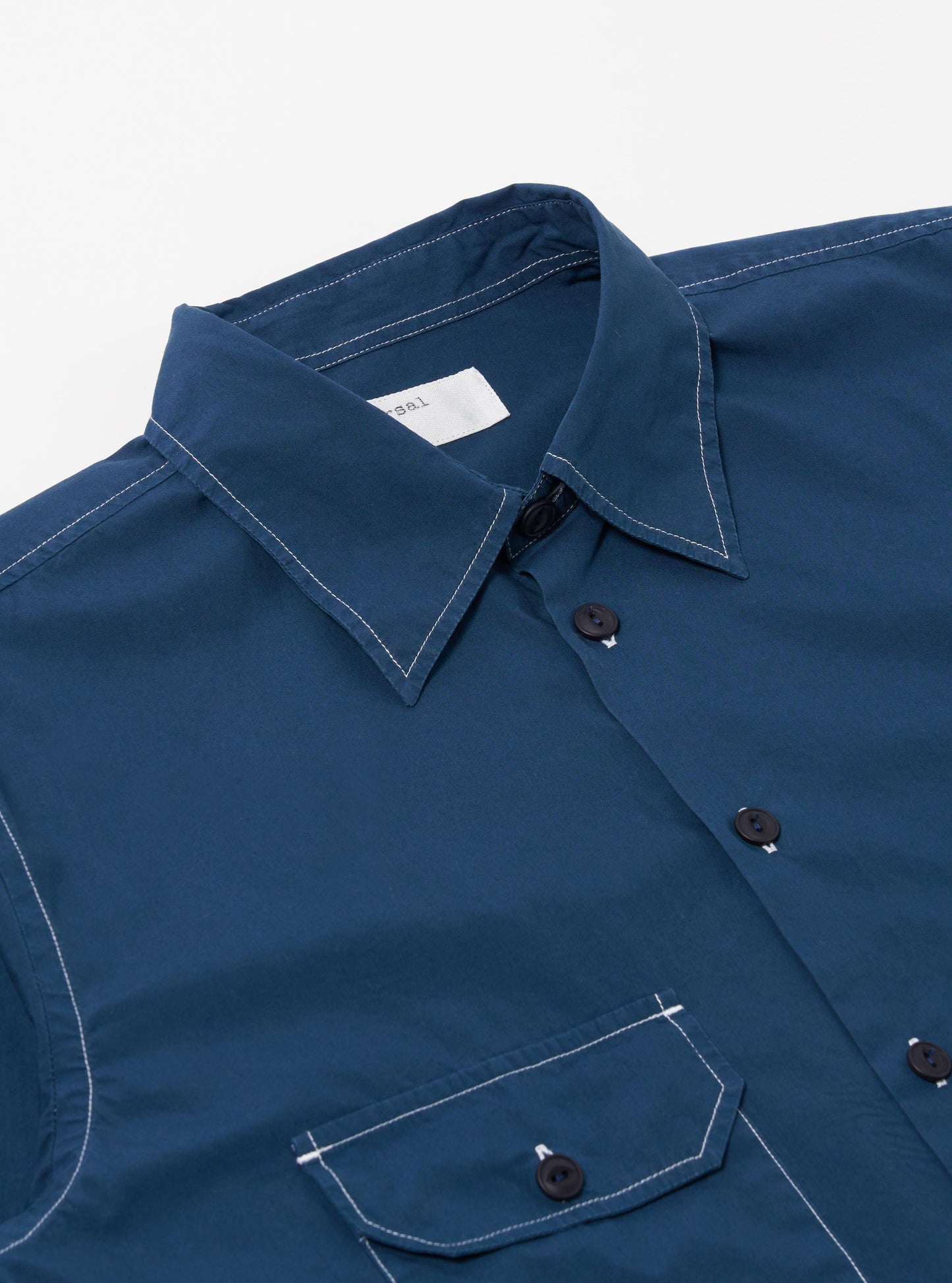 Universal Works CPO Navy Poplin Shirt