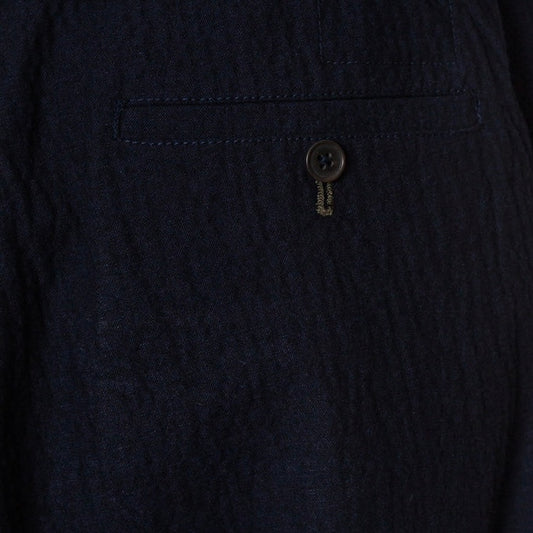 Universal Works Pleated Track Ospina Cotton Navy Trouser