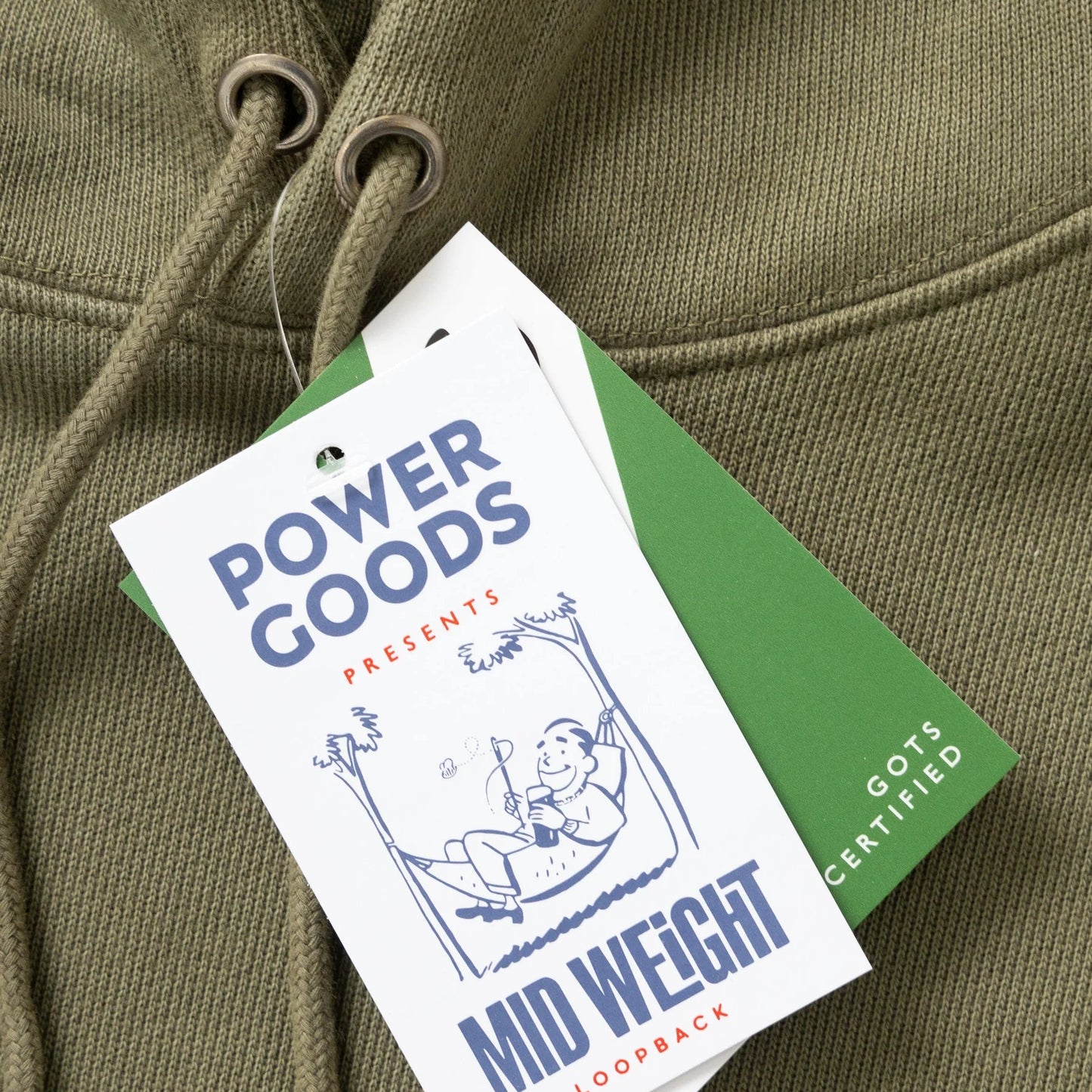 Power Goods Loopback Olive Hoodie