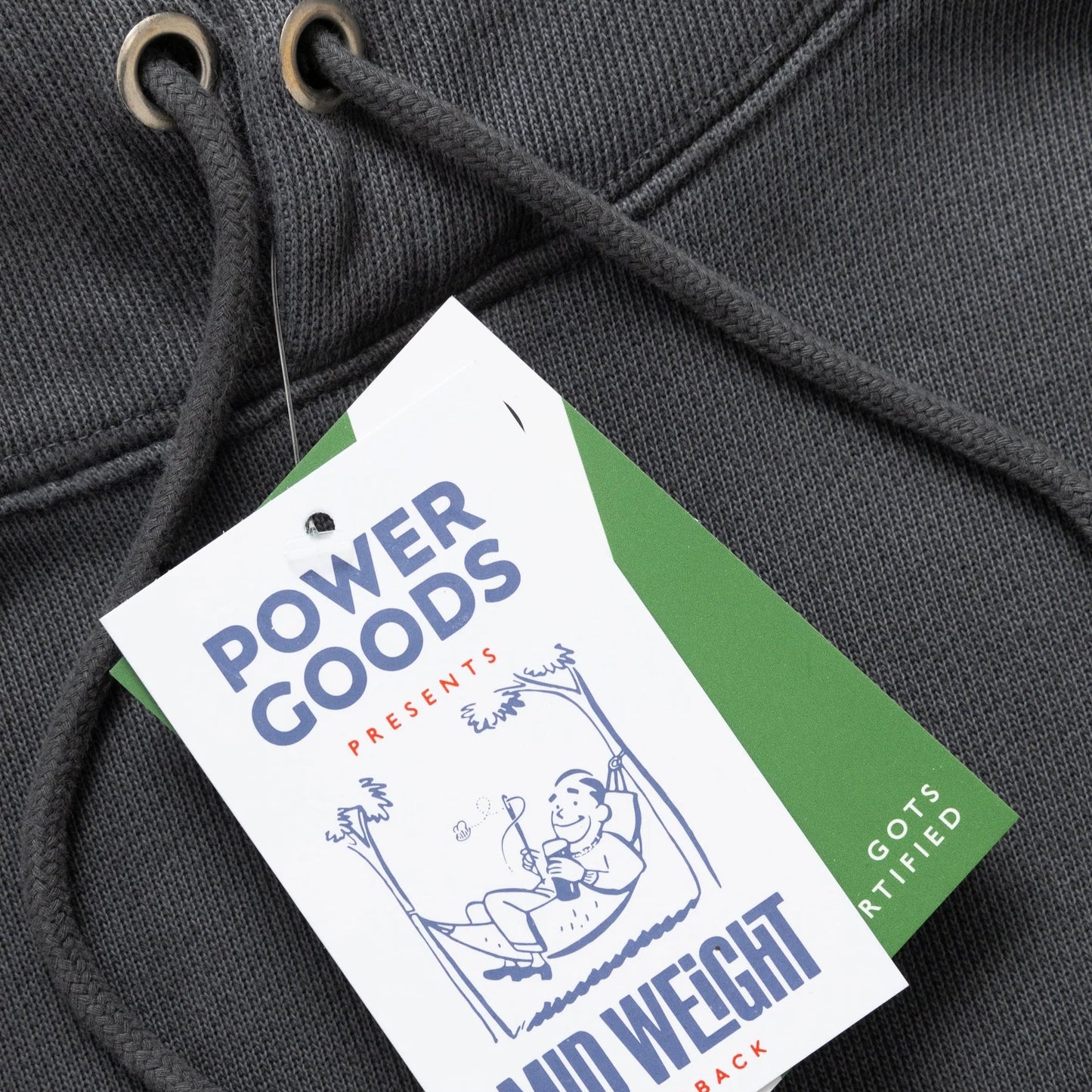 Power Goods Loopback Washed Black Hoodie