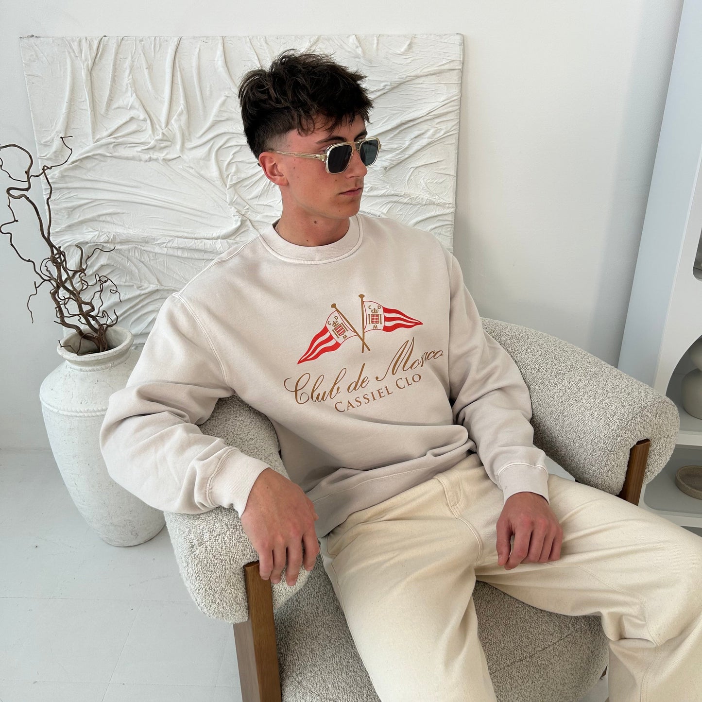 Cassiel Clo Club De Monaco Bone Sweatshirt