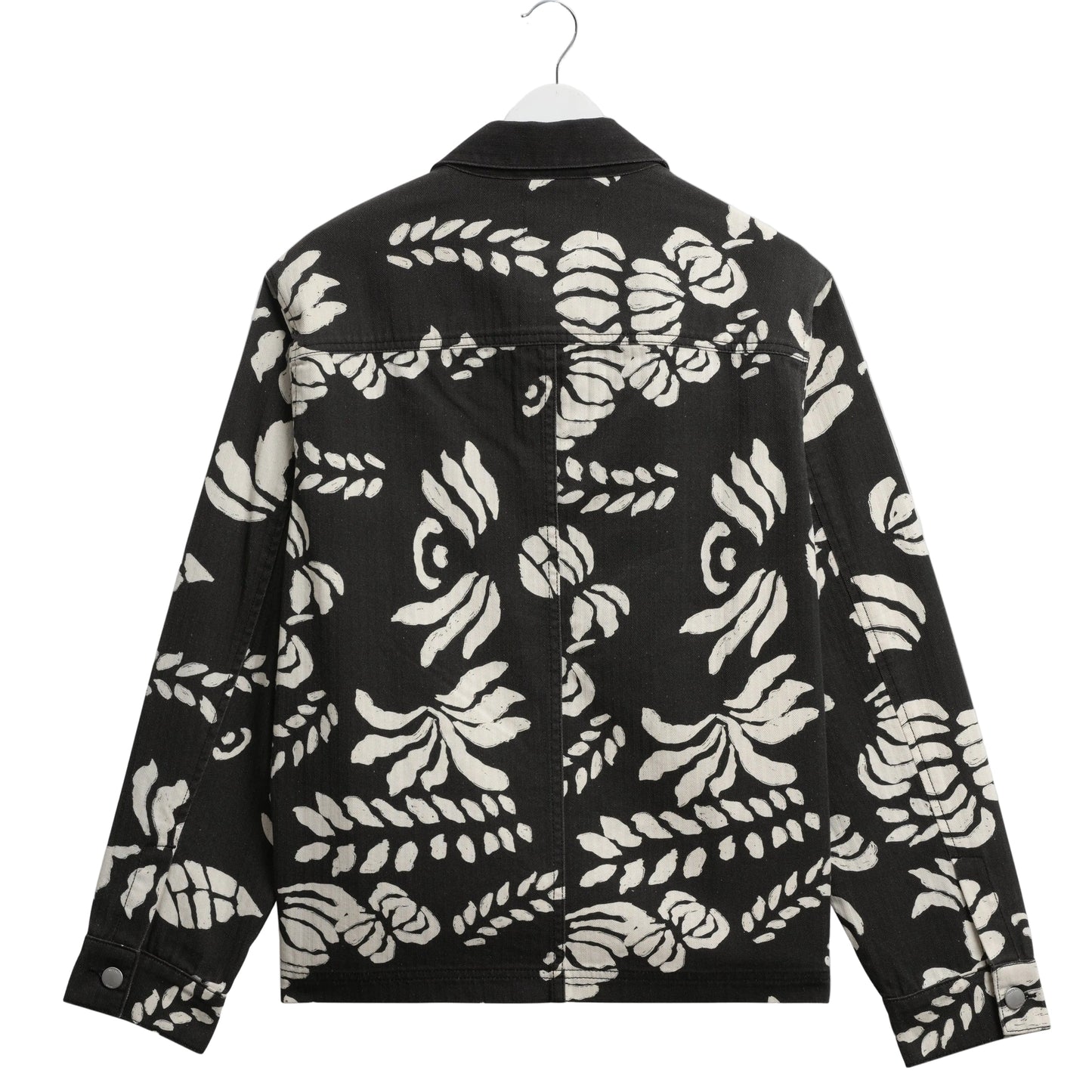 Wax London Jay Chore Printed Black Ecru Jacket