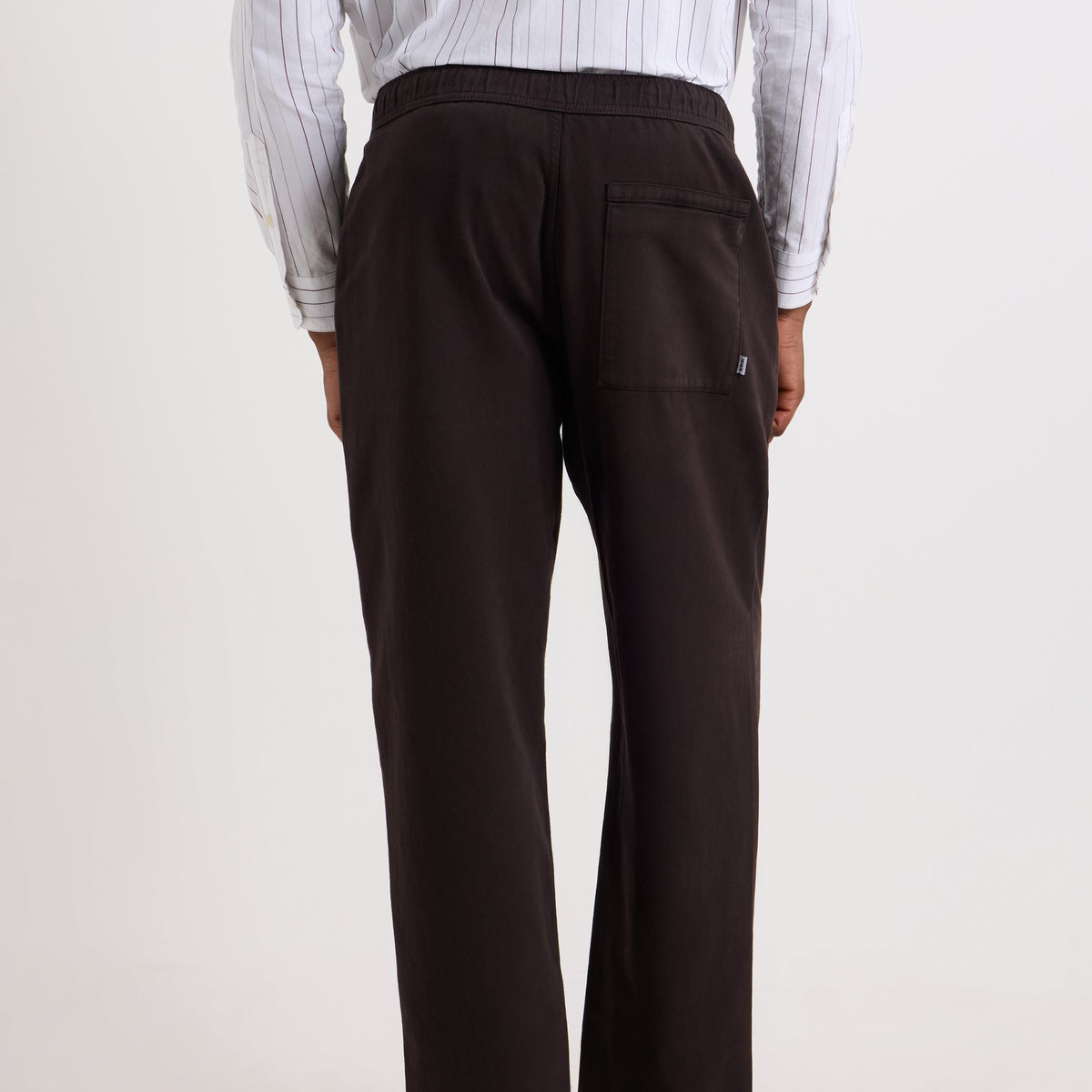 Wax London Kurt Cotton Twill Dark Brown Trouser