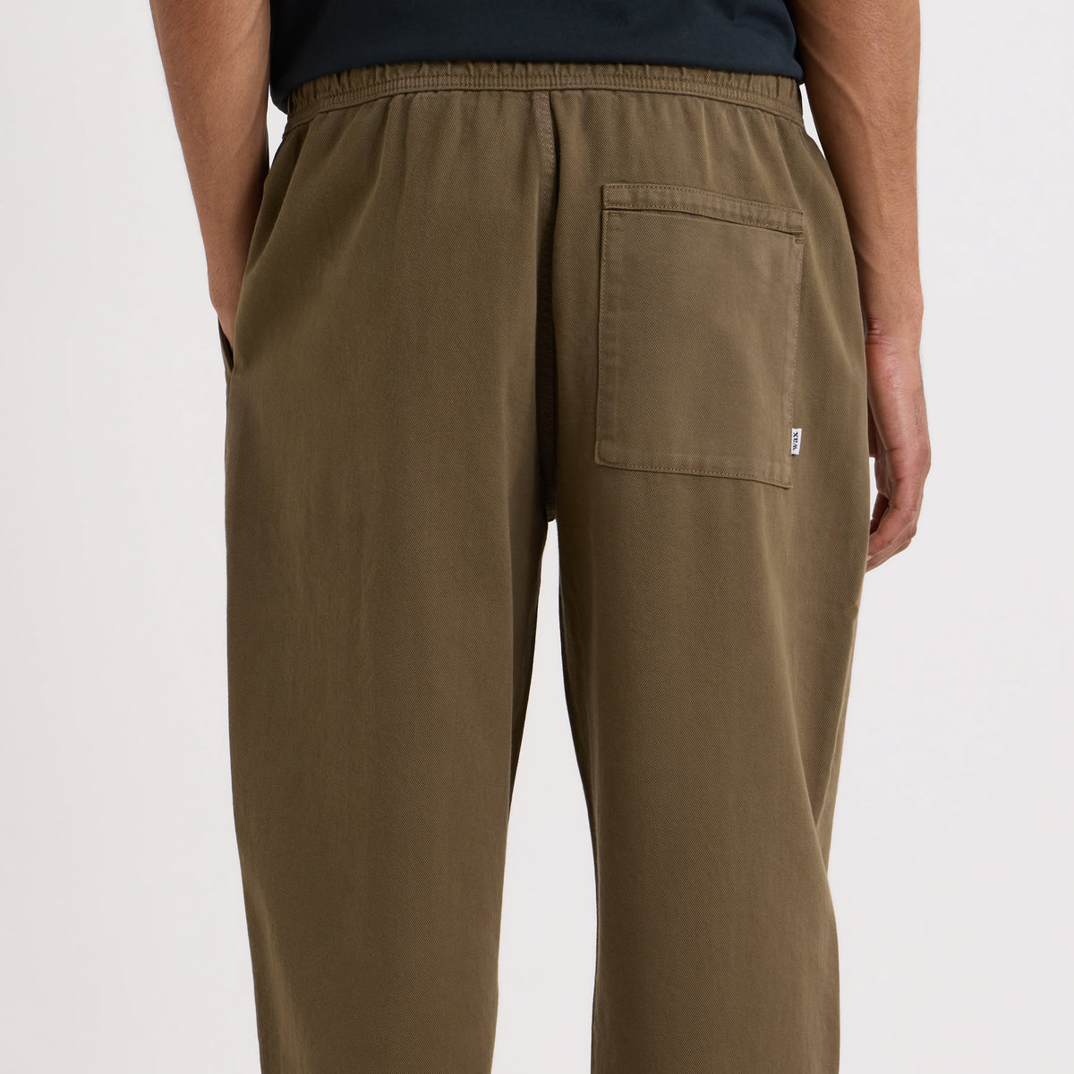 Wax London Kurt Cotton Twill Dark Khaki Trouser