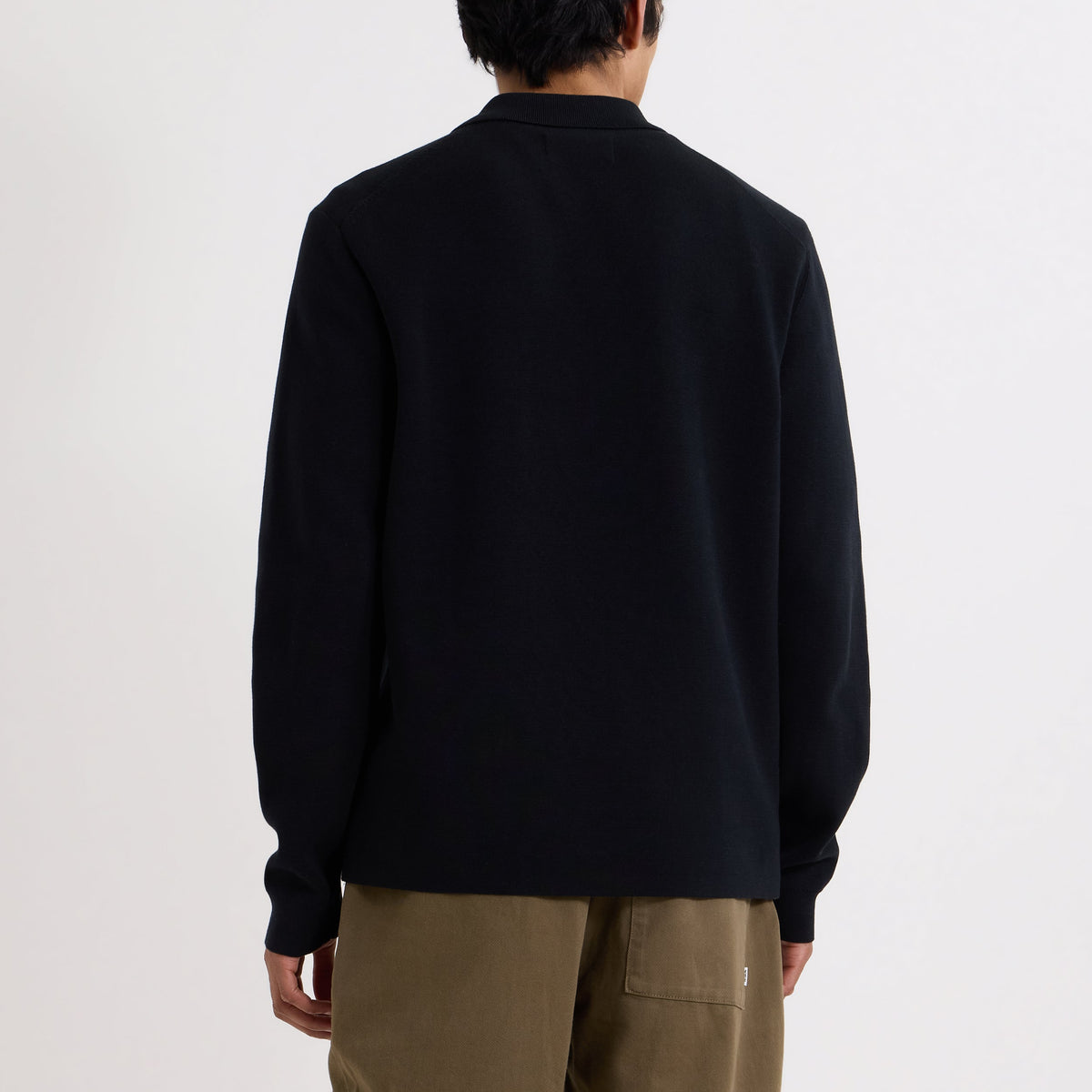 Wax London Maley L/S Zip Polo Black Knit