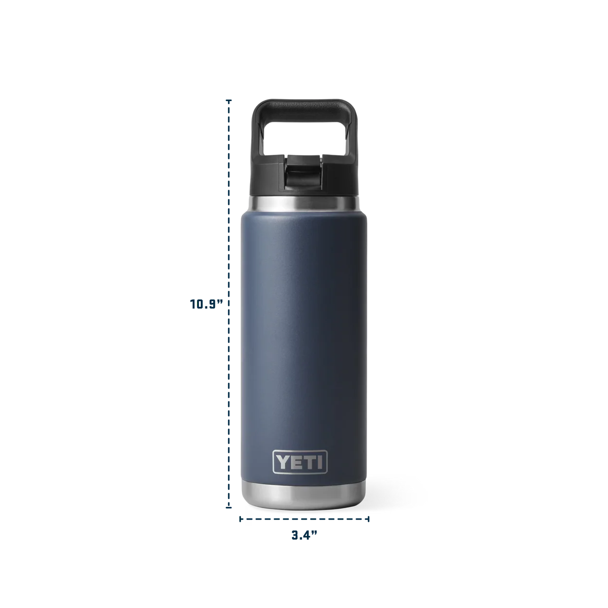 YETI Rambler 26 OZ Black Straw Bottle