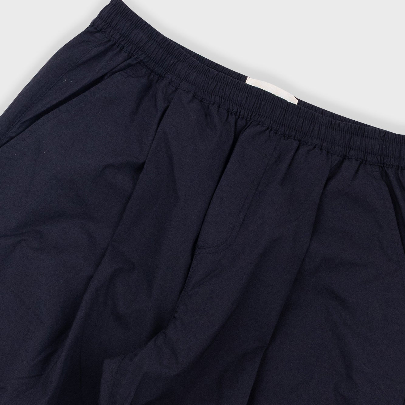 Folk Drawcord Loose Stretch Cotton Black Trouser