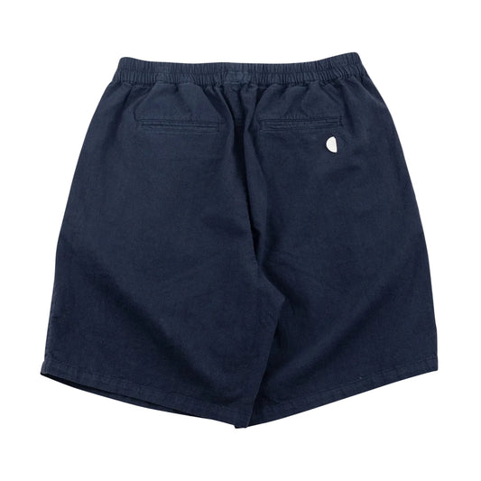 Folk Relaxed Assembly Cotton Linen Navy Short