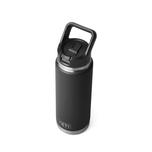 YETI Rambler 26 OZ Black Straw Bottle