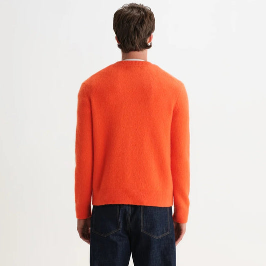 Wax London Wilde Crew Fluffy Wool Blend Orange Knit