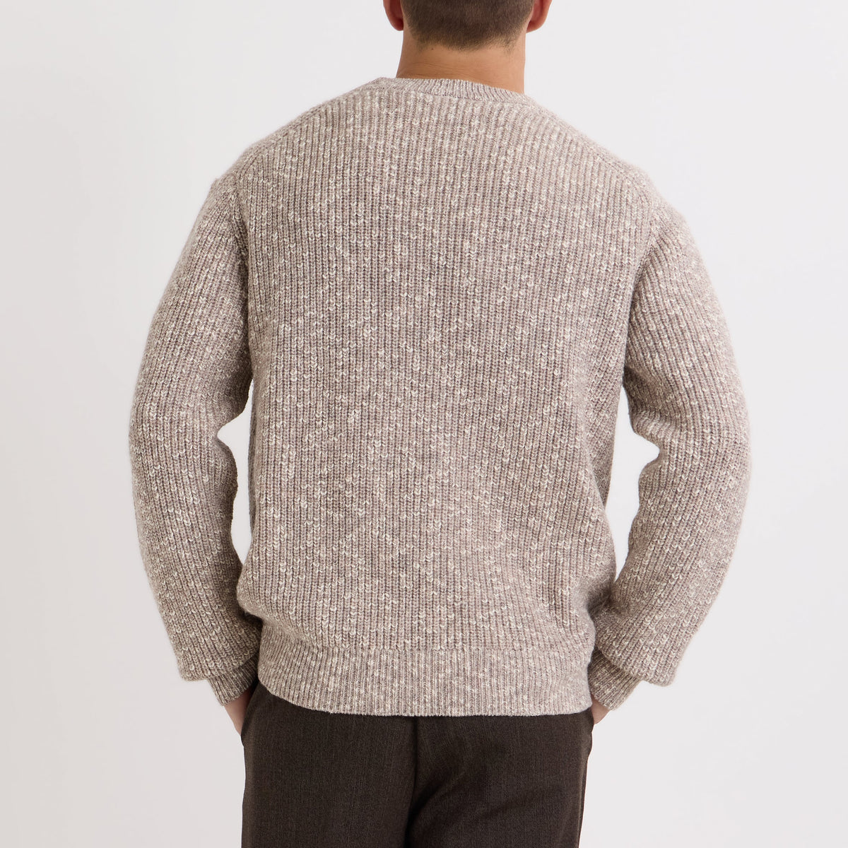 Wax London Wilde Crew Rib Fleck Natural Knit