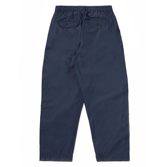 Universal Works Pleated Track Pant Poly Tech Navy Trouser