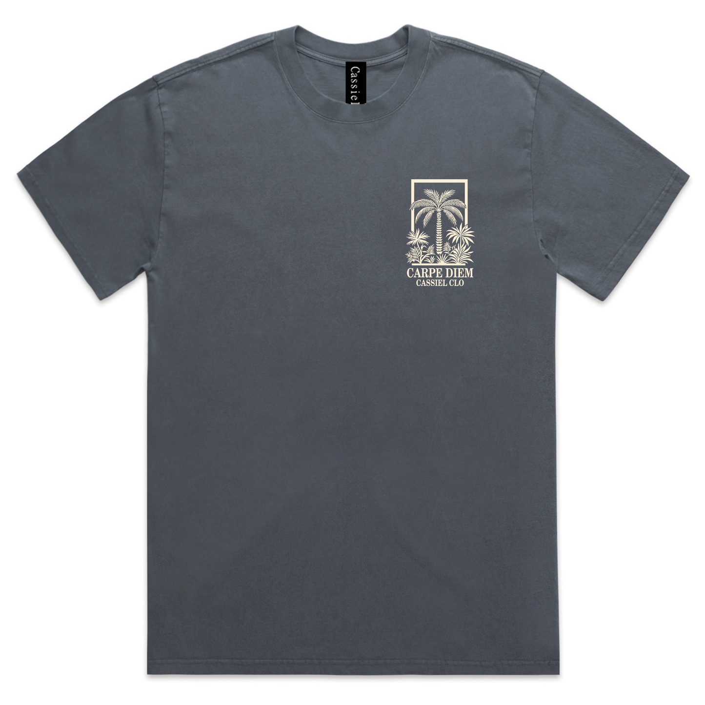 Cassiel Clo Carpe Diem Faded Indigo Tee