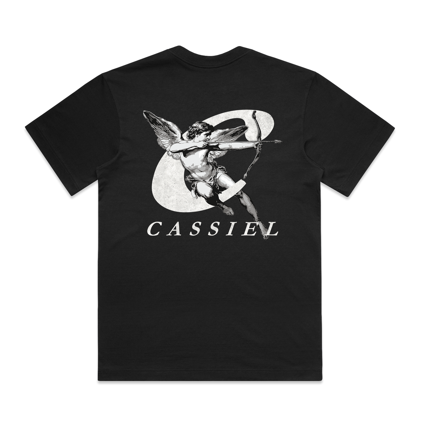 Cassiel Cherub Box Black Tee