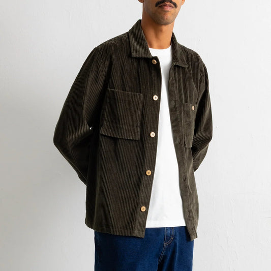 Folk Deep Sage Chunky Cord Patch Shirt
