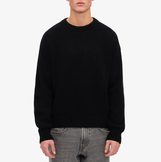 Colorful Standard Deep Black Oversized Merino Wool Crew Knit