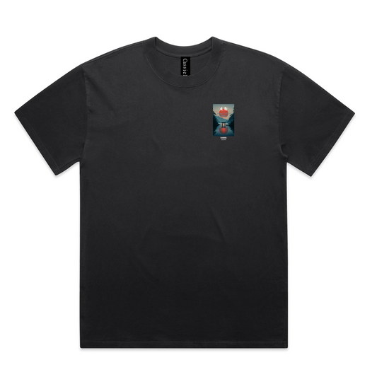 Cassiel Clo Sunset Faded Black Tee