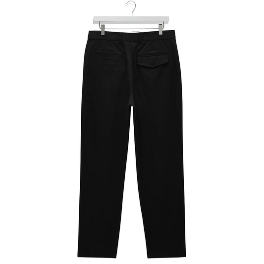 Wax London Aubyn Cotton Tencel Black Trouser