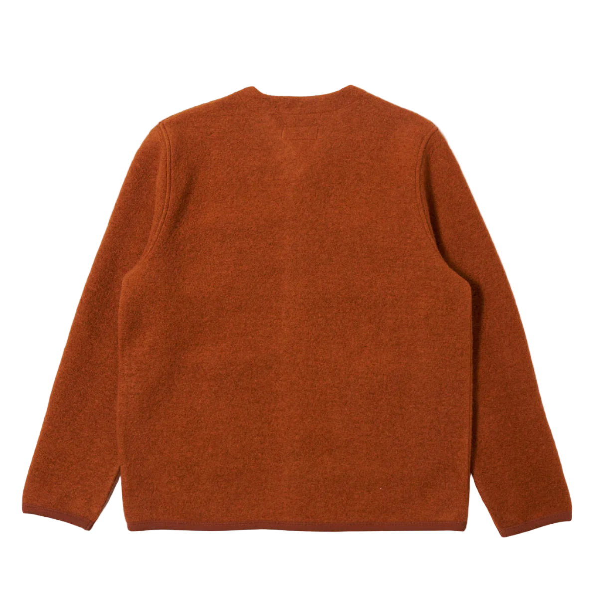 Universal Works Wool Fleece Rust Cardigan