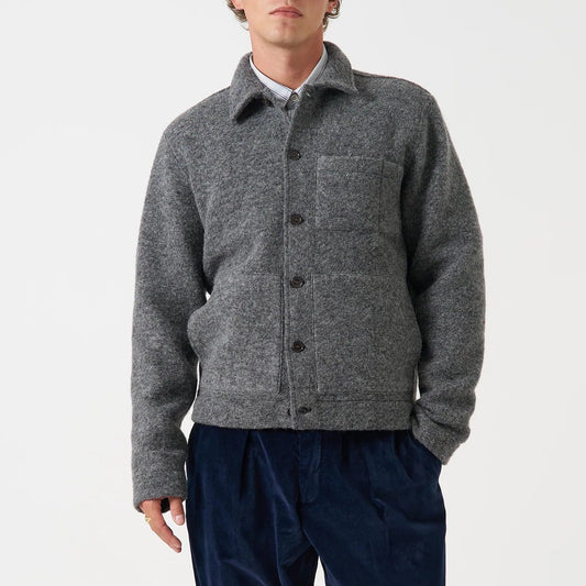 Universal Works Wool Fleece Grey Marl Uniform Jacket