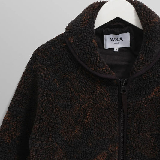 Wax London Tate Paisley Black Brown Fleece Jacket