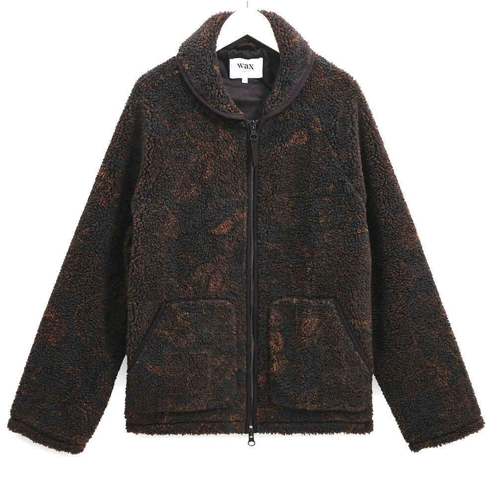 Wax London Tate Paisley Black Brown Fleece Jacket