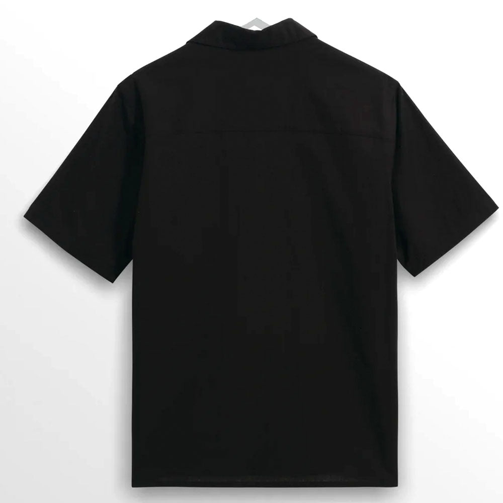 Wax London Didcot Abstract Applique Black SS Shirt