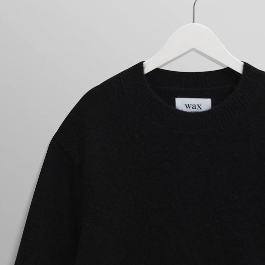 Wax London Wilde Crew Fluffy Black Knit