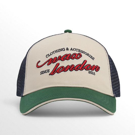 Wax London Dale Trucker Ecru Cap