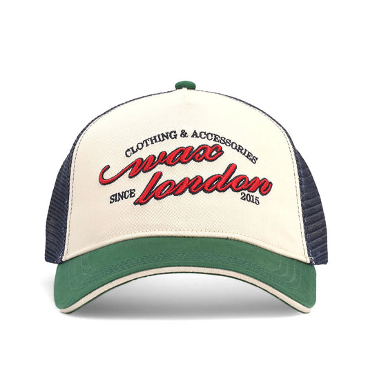 Wax London Dale Trucker Ecru Cap