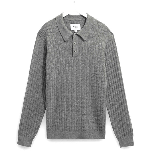 Wax London Oban Diamond Stripe Grey Knit