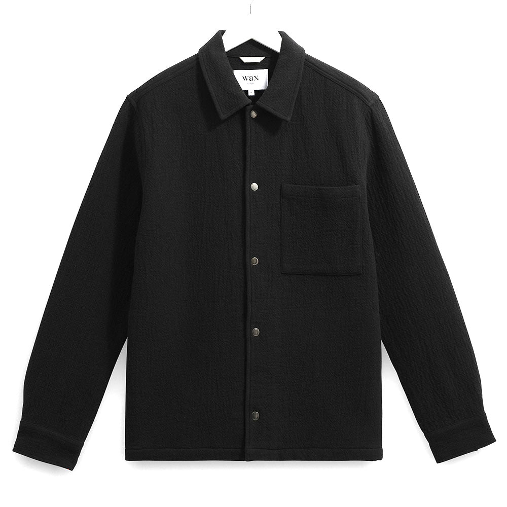 Wax London Romer Crinkle Cotton Black Jacket