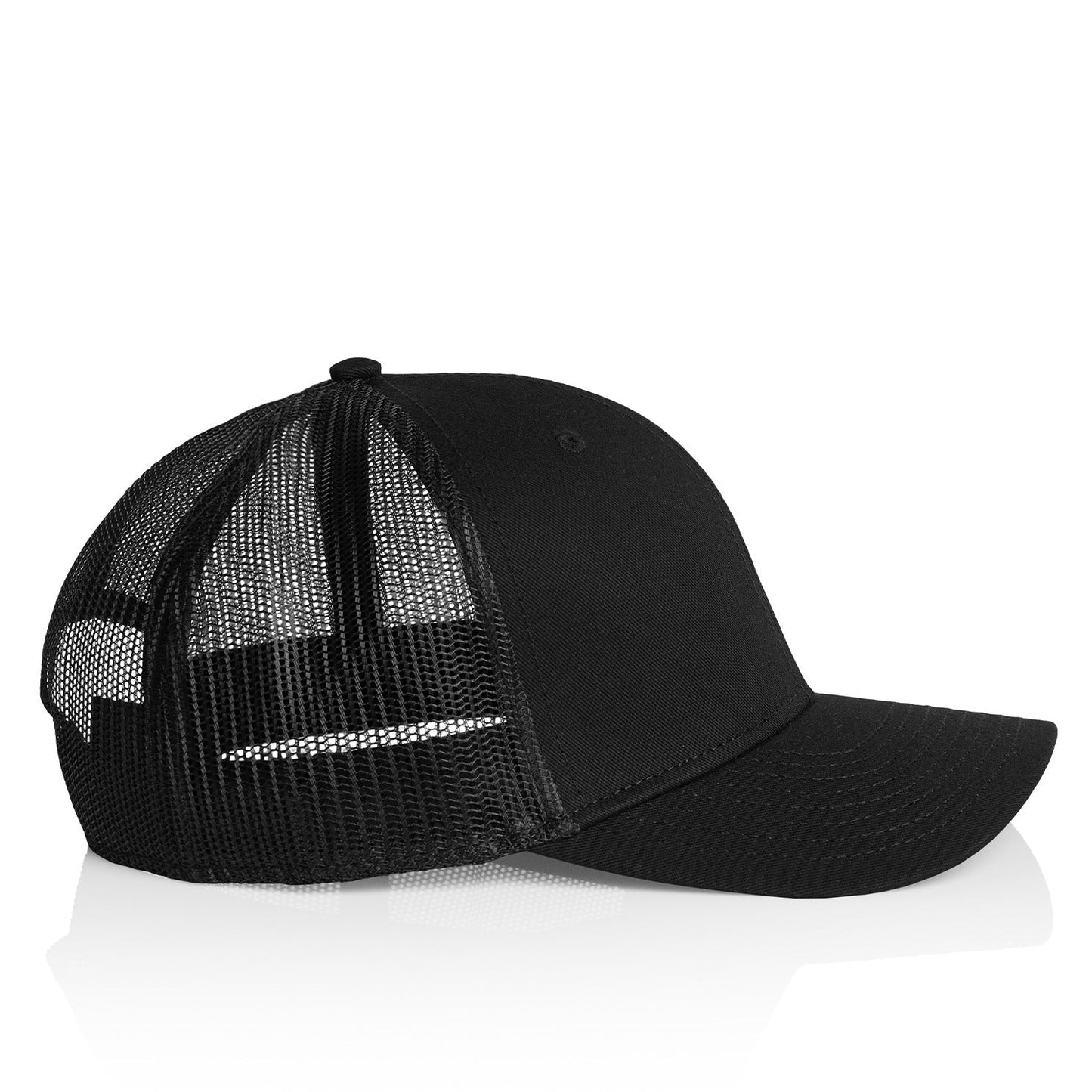 Cassiel Clo Cotton Metal Badge Black Trucker Cap