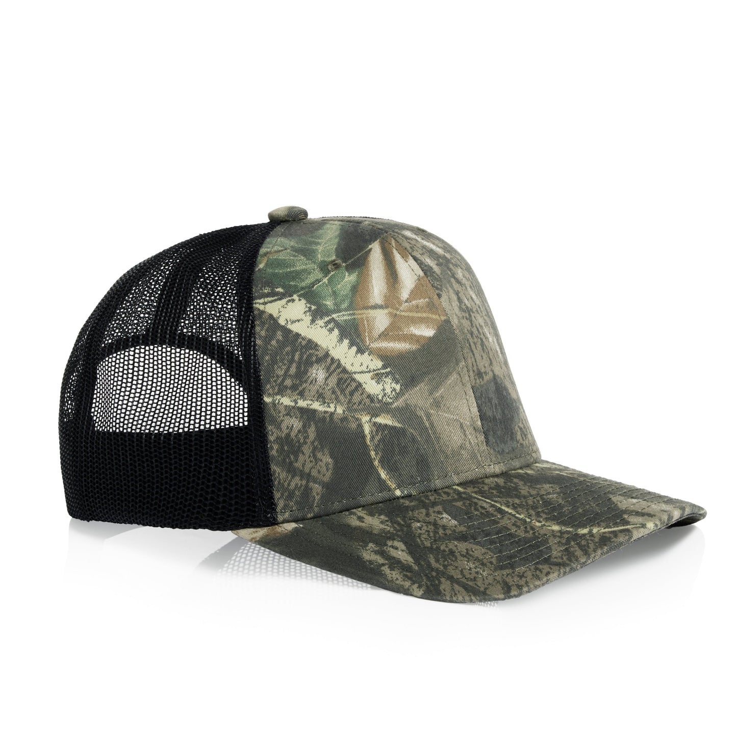 Cassiel CLO Camo Metal Badge Black Camo Trucker Cap