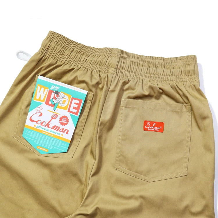 Cookman Chef Pant Semi Wide Penut Tan