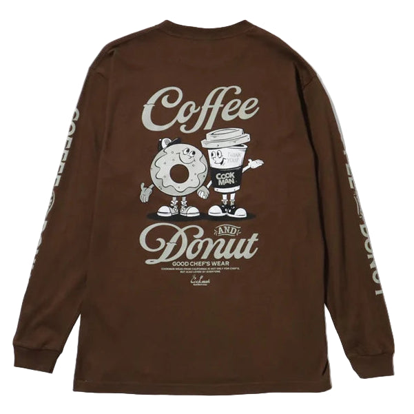 Cookman LS Coffee & Donut Brown Tee