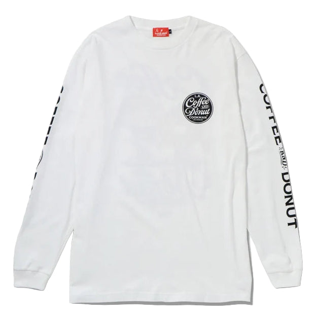 Cookman LS Coffee & Donut White Tee