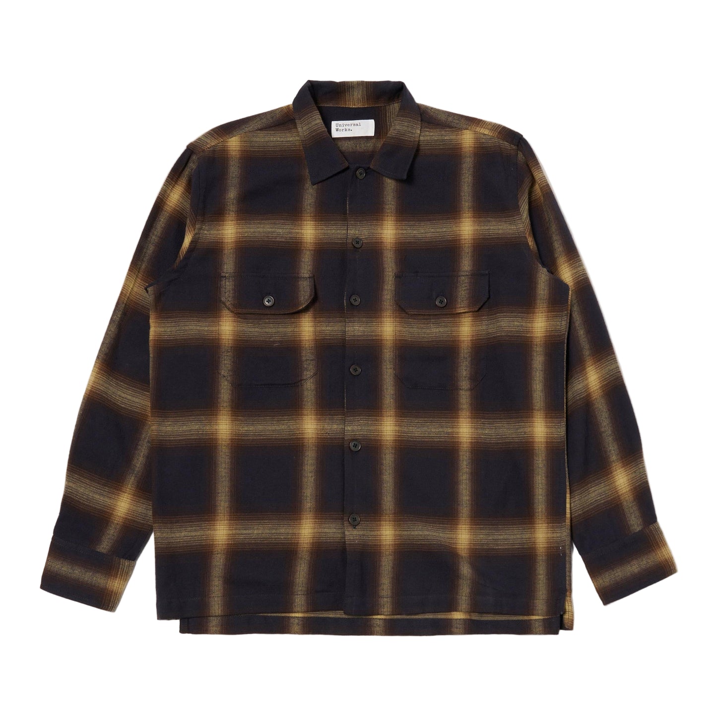Universal Works Utility Canyon Check Navy Shirt