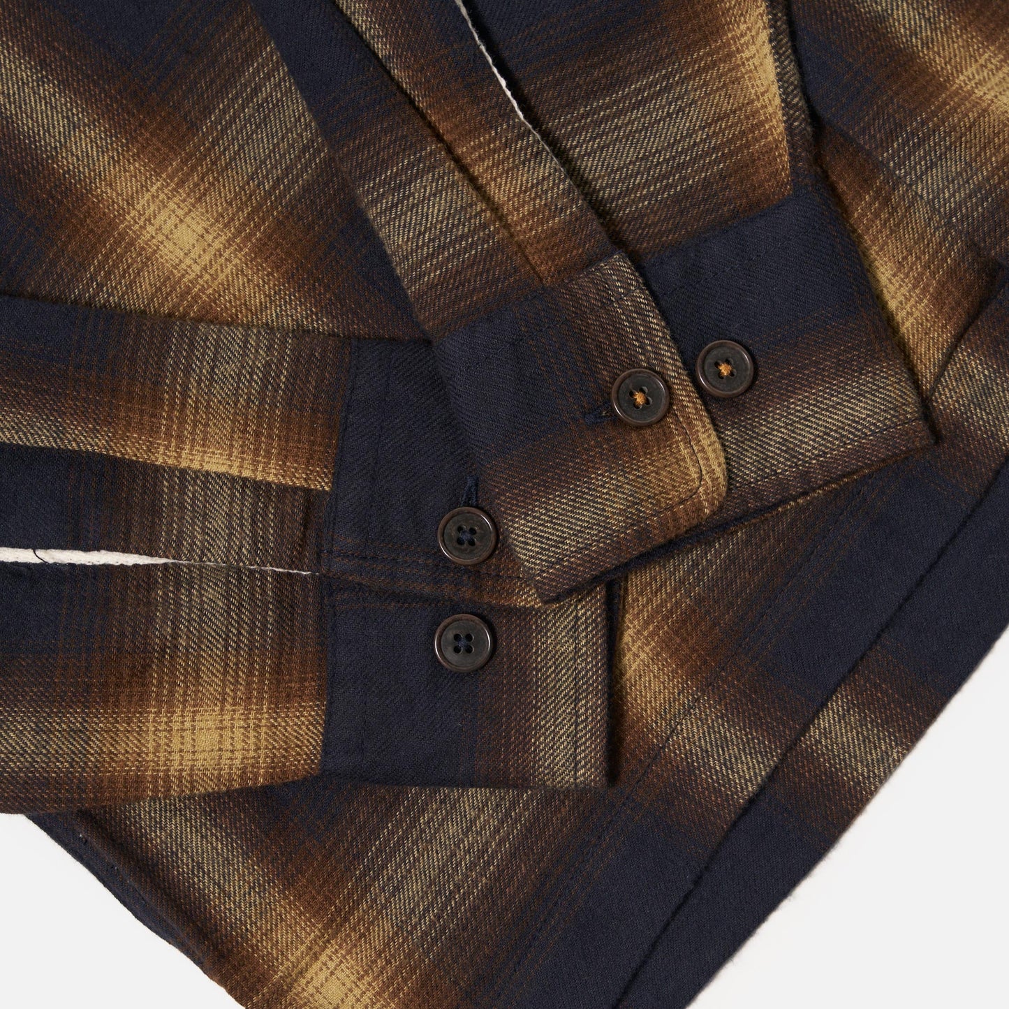 Universal Works Utility Canyon Check Navy Shirt