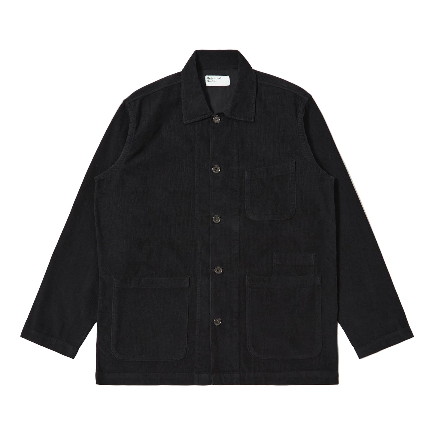 Universal Works Bakers Fine Cord Black Overshirt
